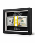 Emergency Reserve Desk Frame — Luxury Money Display Décor with Prop Cash | Brnd Studio