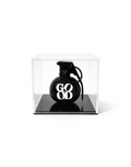 GOOD Display Grenade — Black Sculptural Art Piece in Acrylic Case | Brnd Studio